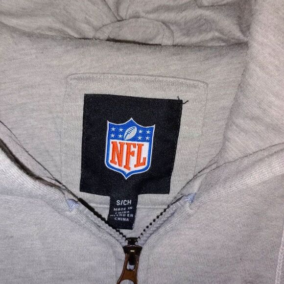 Steelers NFL Lined Full Zip Jacket Hooded Graphic Sweatshirt Pockets Heavy Small - Picture 7 of 7